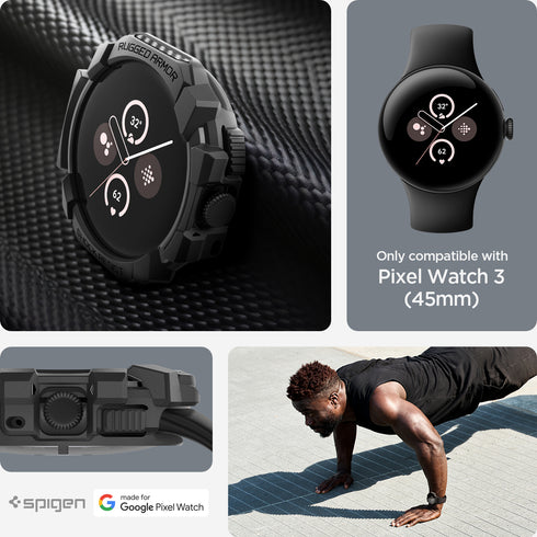 Funda Spigen Pixel Watch 3 (45mm) – Rugged Armor